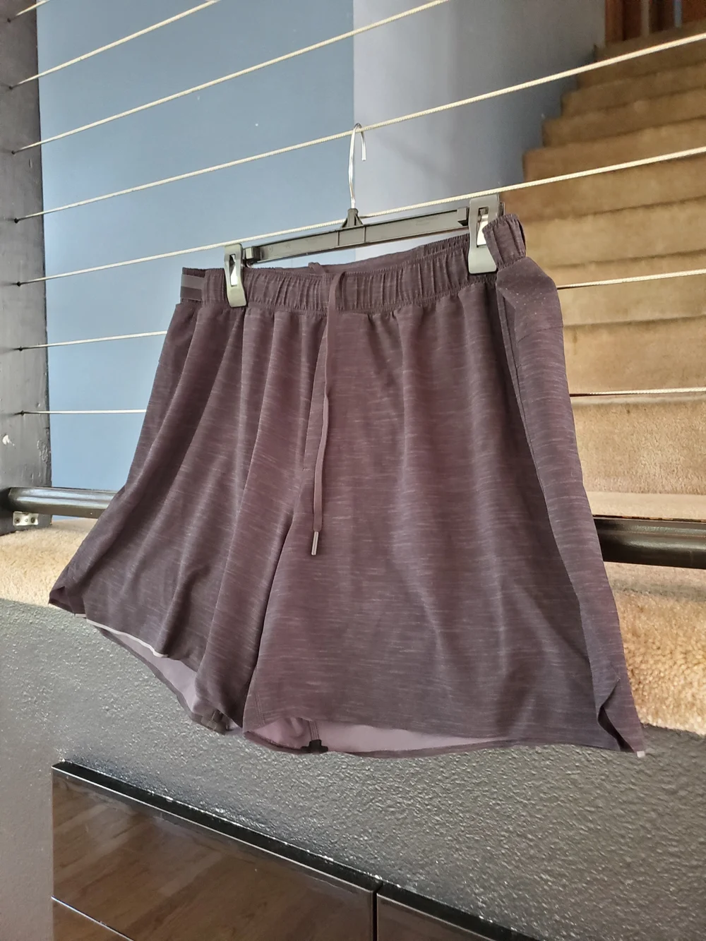 lululemon athletica Heathered Plum Drawcord Athletic Shorts